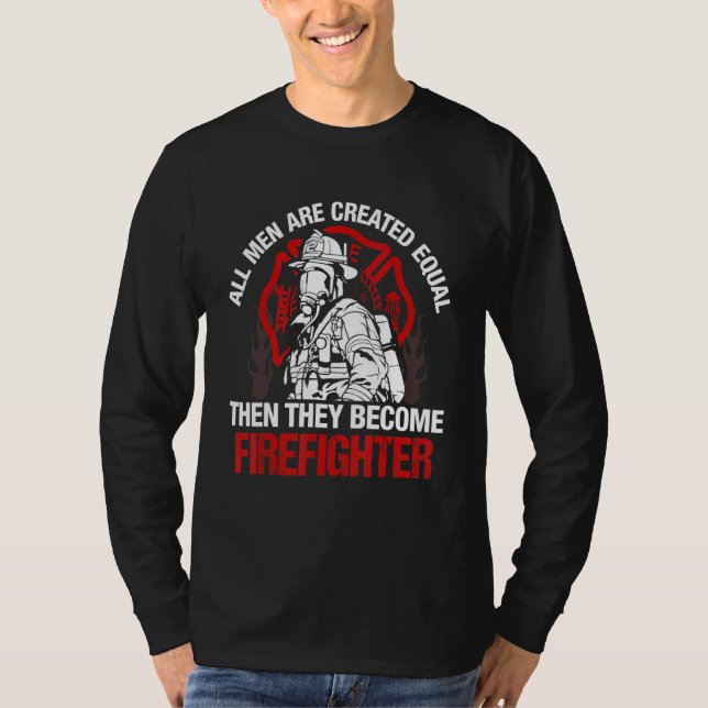 T-shirt Pompier Nous Courons Vers Les Flammes (Devant)