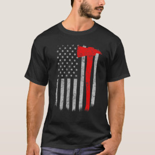 T-shirt Pompier patriotique pompier drapeau américain