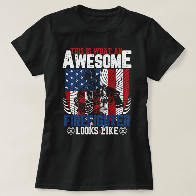 T-shirt Pompier Pompier Pompier C'Est Ce Que C'Est Un Supe (Design devant)
