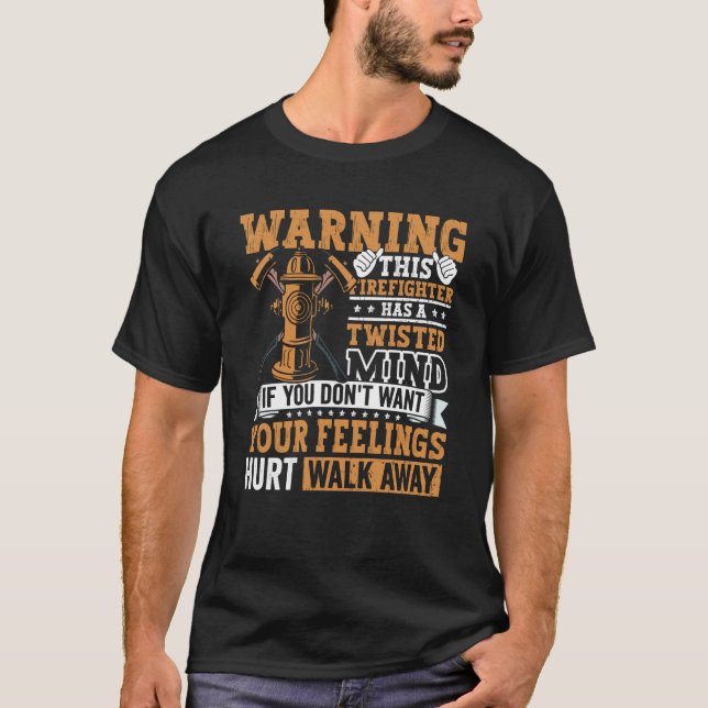 T-shirt Pompier pompier pompier pour hommes (Devant)