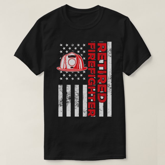 T-shirt Pompier Pompier Pompier Retraité Pompier Fireman R (Design devant)