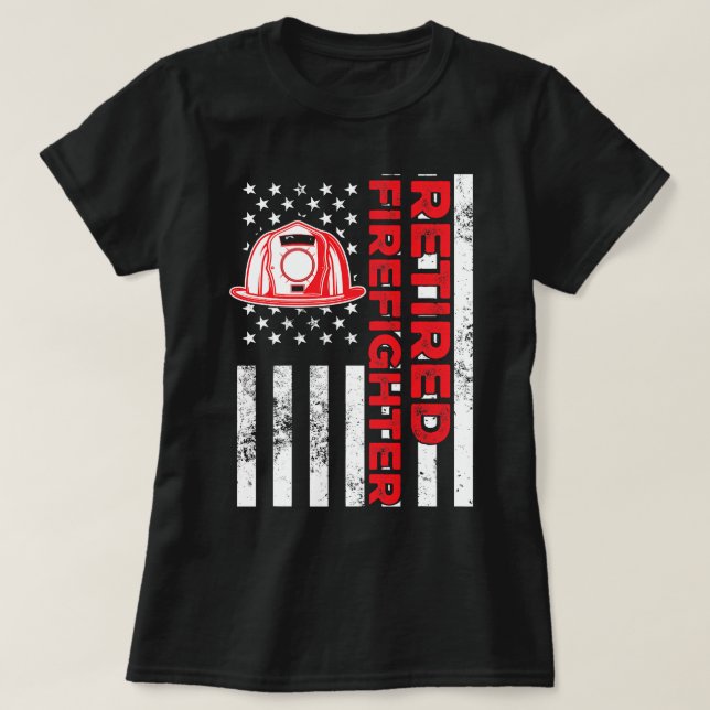T-shirt Pompier Pompier Pompier Retraité Pompier Fireman R (Design devant)