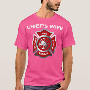 T-shirt Pompier Pompiers Épouse-Chef Femme Longue Manche