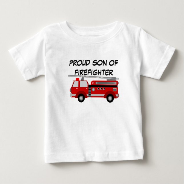 T-shirt pompier pour fils (Devant)