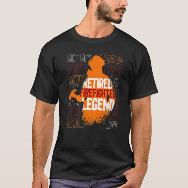 T-shirt Pompier retraité pompier retraité Jambe (Devant)