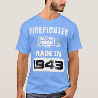 T-shirt Pompier vintage Né En 1943 80 Ans Fath