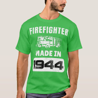 T-shirt Pompier vintage Né En 1944 79 Ans Fath