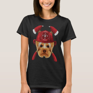 T-shirt Pompier Yorkshire Terrier Fireman Garçons Enfants 