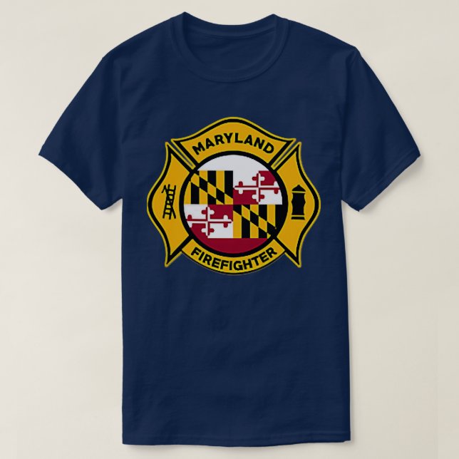 T-shirt Pompiers du Maryland Pompiers Pompiers Pompiers (Design devant)