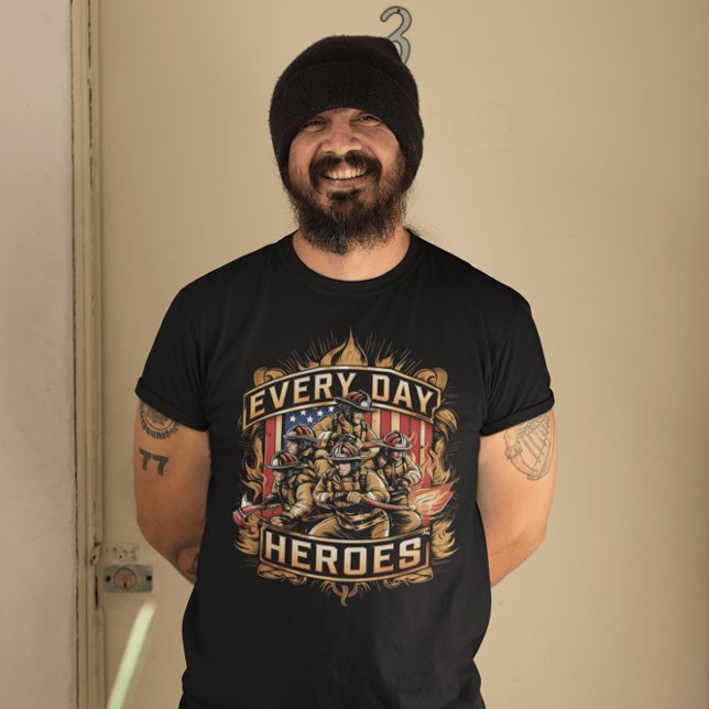 T-shirt Pompiers héros de tous les jours (Créateur téléchargé)