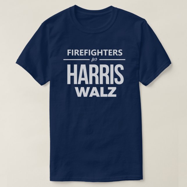 T-shirt Pompiers pour Harris Walz (Design devant)