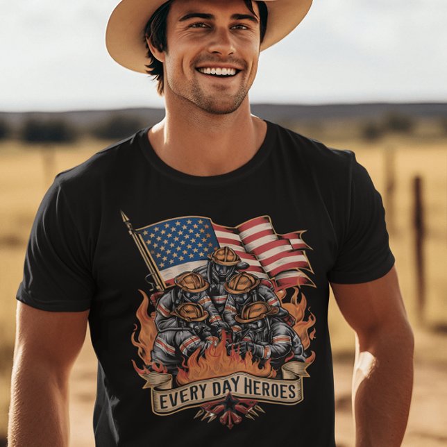 T-shirt Pompiers qui combattent la lame (Créateur téléchargé)