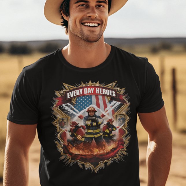 T-shirt Pompiers qui combattent la lame (Créateur téléchargé)