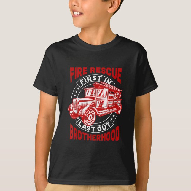 T-shirt Pompiers Secourus premier pompier de la Fraternité (Devant)