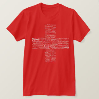 T-shirt Pompiers Suisse - nuage de mots
