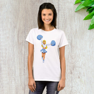 T-shirt Pompom girl bleue de l'équipe de majorettes