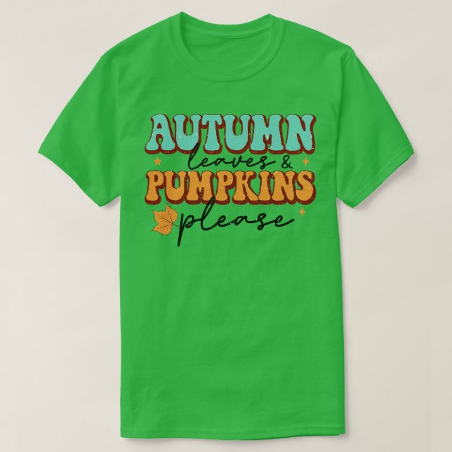 T-shirt Pompon Autumn Leaves (Design devant)