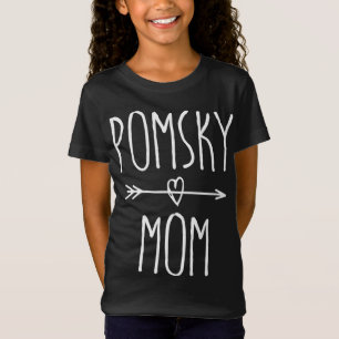 T-Shirt Pomsky Maman Cute Pomeranian Husky Amoureux des ch