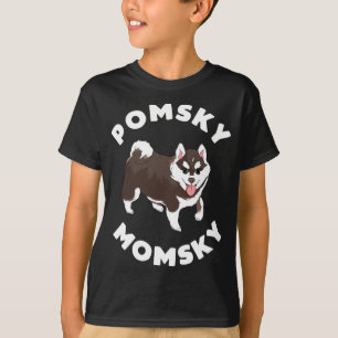 T-shirt Pomsky Momsky pour chien animal de compagnie maman