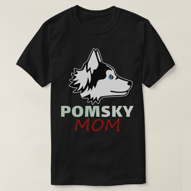 T-shirt Pomsky Pour Maman Drôle chien Pomsky amants Drôle  (Design devant)