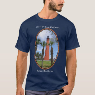 T-shirt Ponce De Leon Lighthouse chemise en lettrage blanc