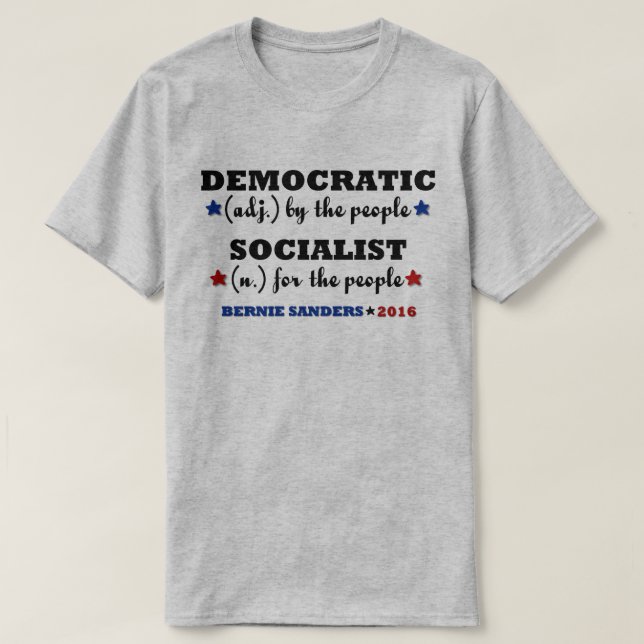 T-shirt Ponceuses socialistes Democratic de Bernie (Design devant)