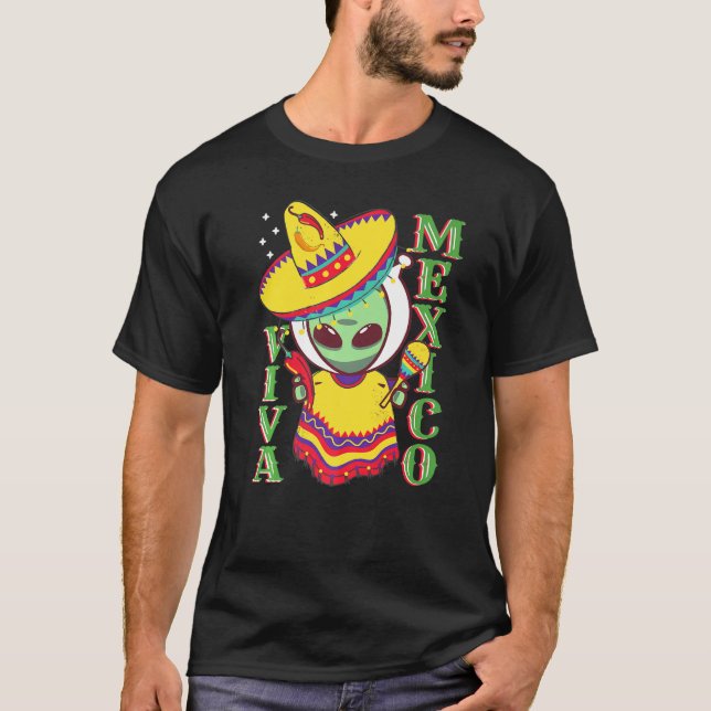 T-shirt Poncho Cinco De Mayo Alien Sombrero Fiesta (Devant)