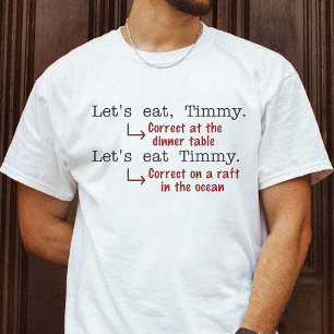 T-shirt Ponctuation amusante Grammaire amoureux Timmy Humo