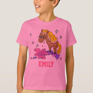 T-shirt Poney personnalisé (votre nom ici)