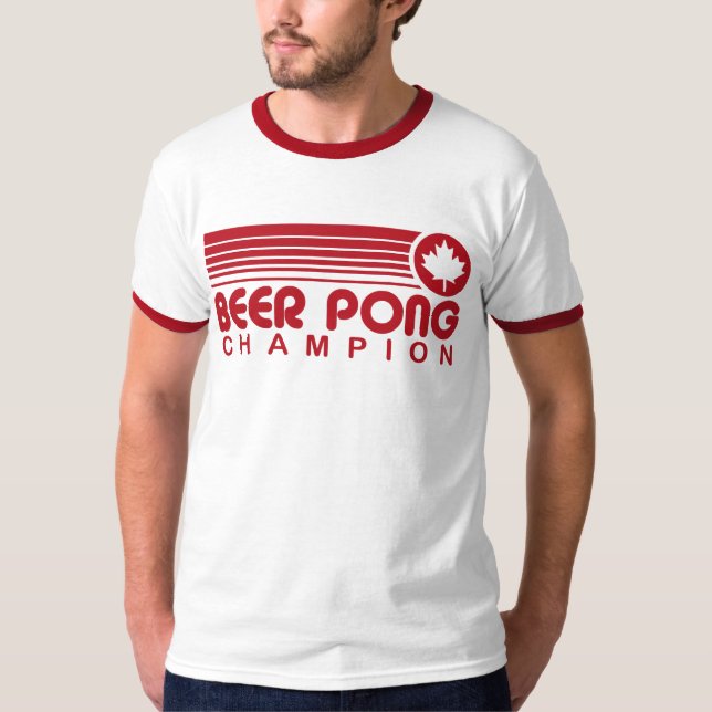 T-shirt Pong canadienne de bière (Devant)