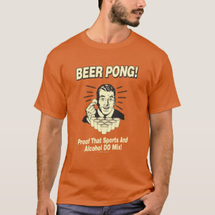 T-shirt Pong de bière : Preuve d'alcool et mélange de spor