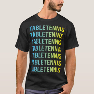 T-shirt Pong de tennis de table jaune bleu