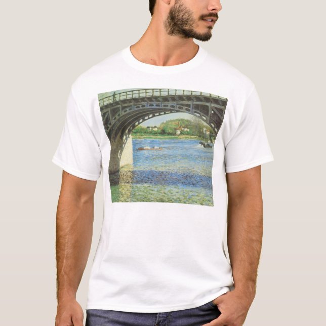 T-shirt Pont à Argenteuil par Gustave Caillebotte (Devant)
