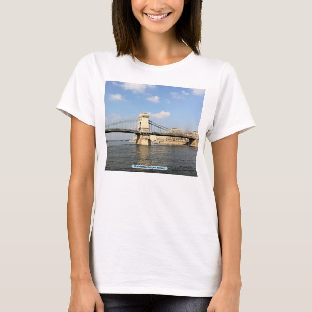 T-shirt Pont à chaînes, Budapest, Hongrie (Devant)