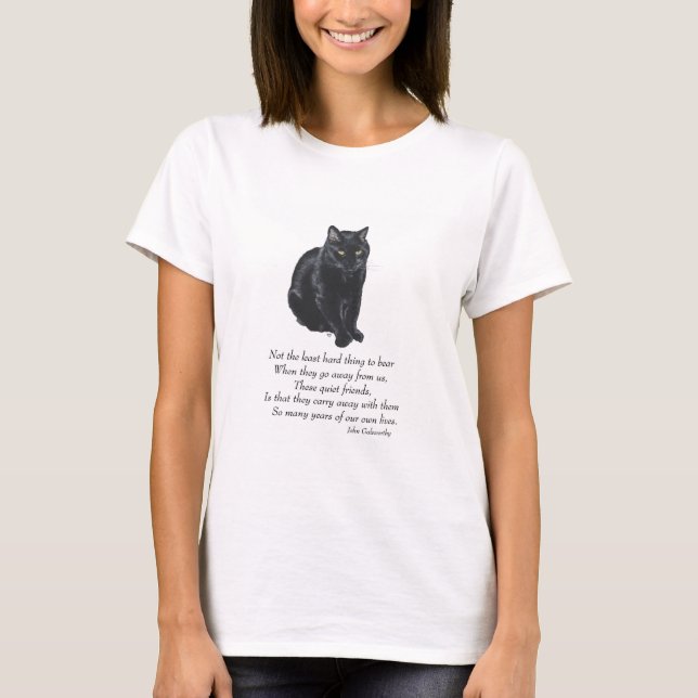 T-shirt Pont arc-en-ciel de chat noir (Devant)