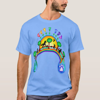T-shirt Pont arc-en-ciel pour animaux