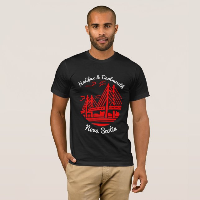 T-shirt Pont-chemises Halifax et Dartmouth Nouvelle-Écosse (Devant entier)