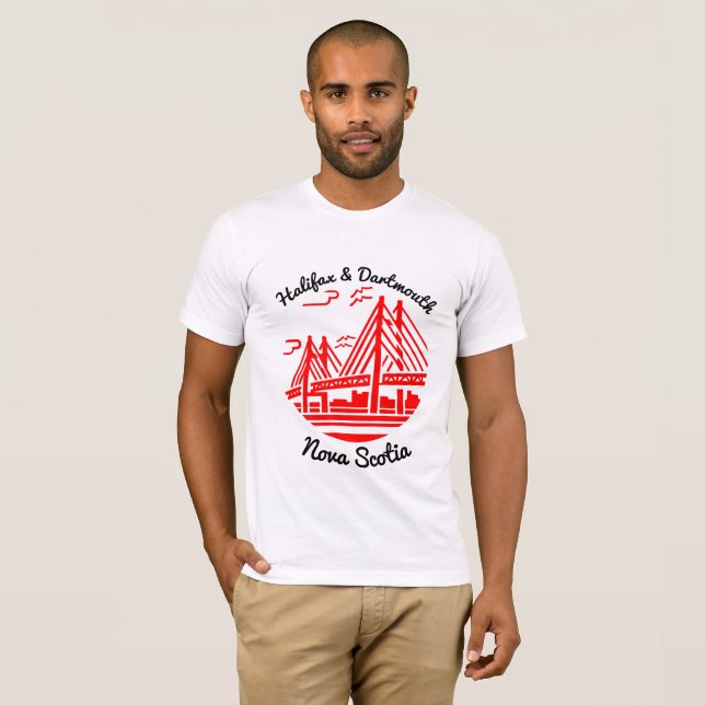 T-shirt Pont-chemises Halifax et Dartmouth Nouvelle-Écosse (Devant entier)