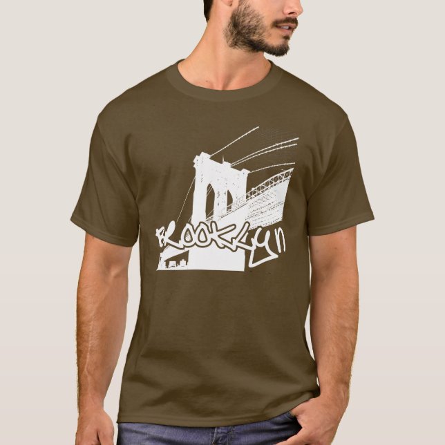 T-shirt Pont de Brooklyn "blanc " (Devant)