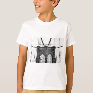 T-shirt Pont de Brooklyn blanc noir New York