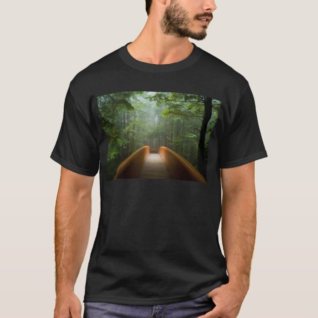 T-shirt Pont de forêt de séquoia (Devant)