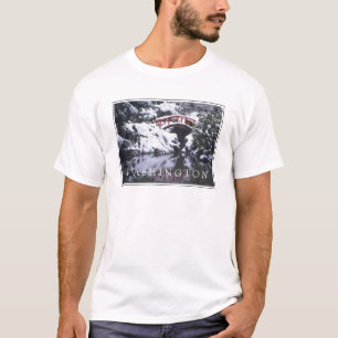 T-shirt Pont de lune et étang en hiver Seattle, Washingt