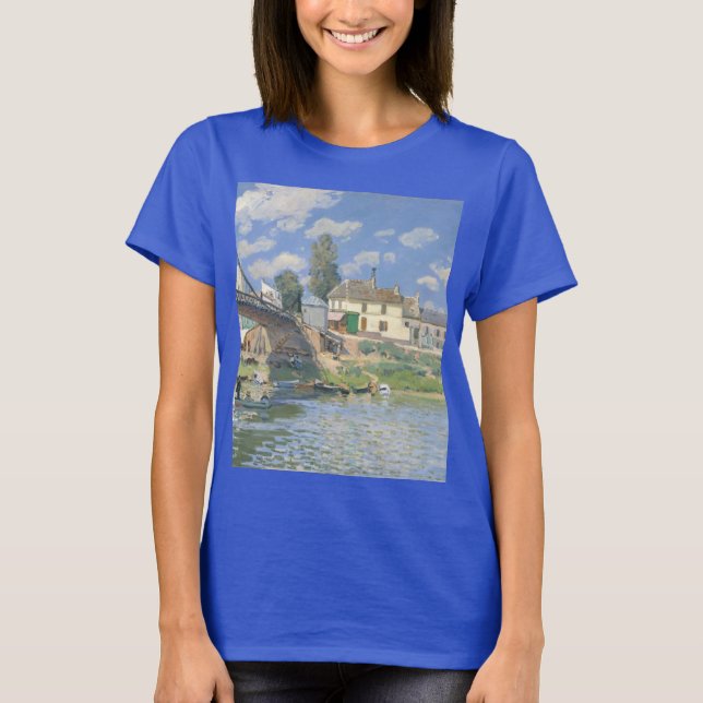 T-shirt Pont de Villeneu par Sisley Impressionist Paint (Devant)