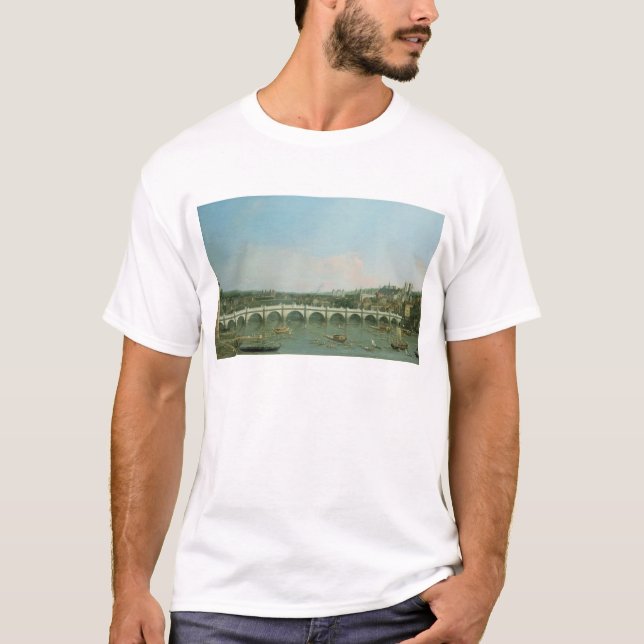 T-shirt Pont de Westminster du nord avec Lambeth (Devant)