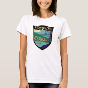 T-shirt Pont d'état du parc Deception Pass Badge de Washin