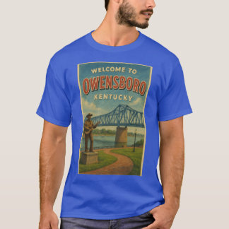 T-shirt Pont d'Owensboro Kentucky et statue de la musique