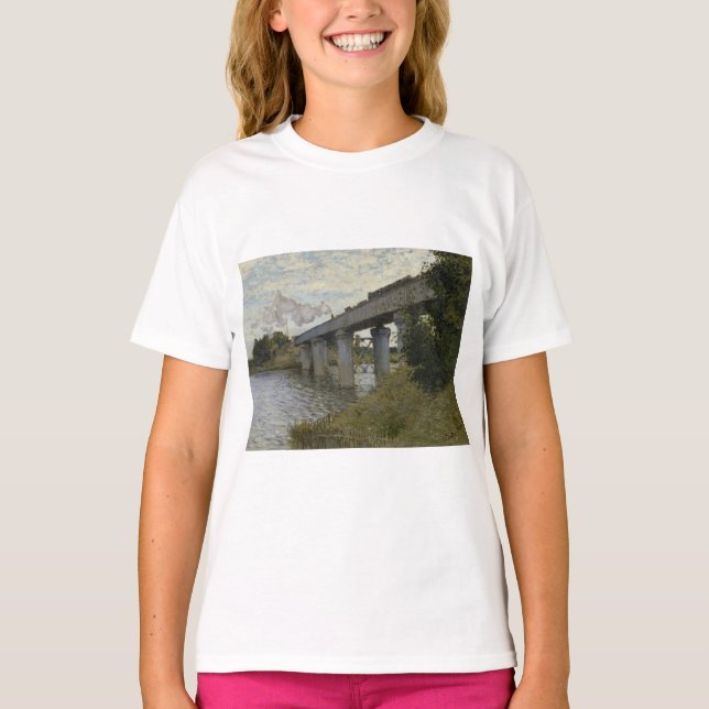T-shirt Pont du chemin de fer à Argenteuil (Chemin de fer) (Devant)
