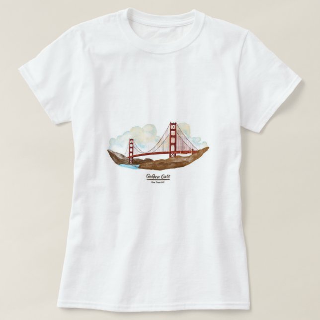 T-shirt Pont du Golden Gate de San Francisco (Design devant)