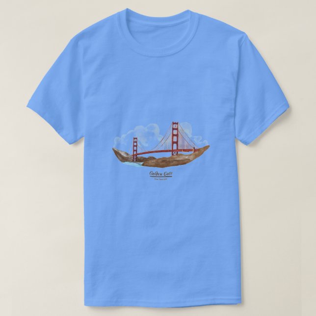 T-shirt Pont du Golden Gate de San Francisco (Design devant)