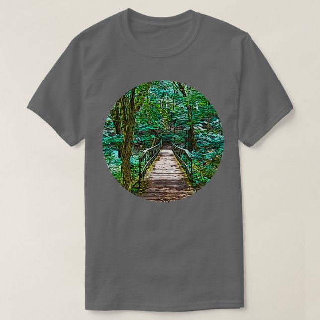 T-shirt Pont du lac randonnée Radnor (Design devant)